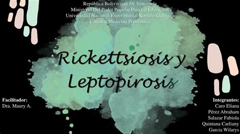 LEPTOPIROSIS Y RICKETTSIA Eliana Caro UDocz