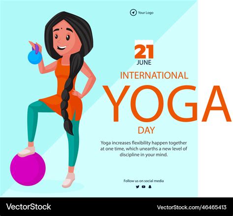 International Yoga Day Banner Design Royalty Free Vector