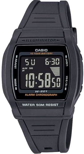 Casio Digital Black Dial Unisex S Watch W 201 1BVDF Amazon In Fashion