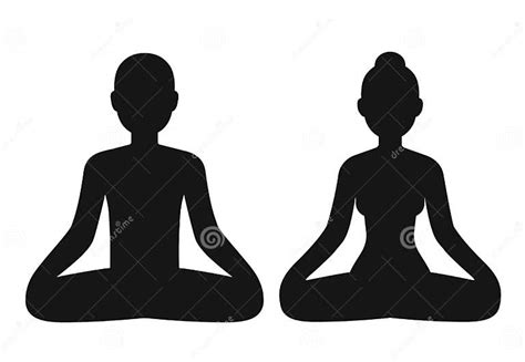 Man And Woman Meditating Stock Vector Illustration Of Meditate 167409740