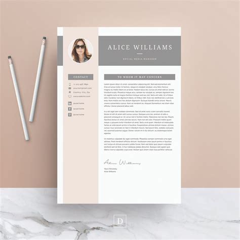Word Resume And Cover Letter Template Resume Cover Letter Template