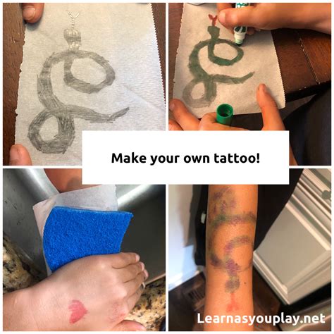 Make your own Tattoo! Ages 3+ - Learn As You Play