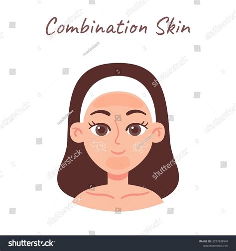 Skin Type Oily Dry Sensitive Combination Stock Vector Royalty Free