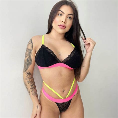 Conjunto Lingerie Neon Asa Delta Fio Dental Sem Bojo Sexy Mercadolivre