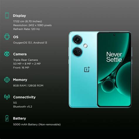 Buy Oneplus Nord Ce3 5g 8gb Ram 128gb Aqua Surge Online Croma