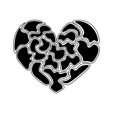 Abstract Heart Illustration In Art Ink Style 13041464 Vector Art At