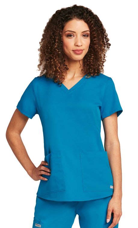 Greys Anatomy 2 Pocket V Neck Scrub Top Uniformsandscrubs