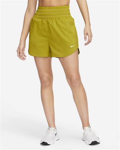 Nike One Womens Dri Fit Ultra High Waisted 3 Brief Lined Shorts