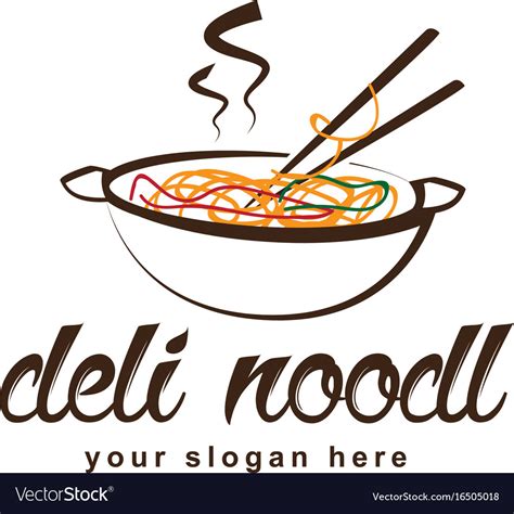 Deli noodle logo Royalty Free Vector Image - VectorStock