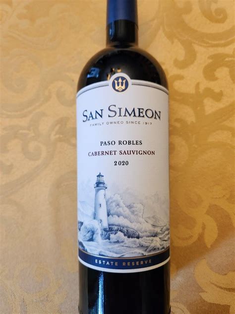 2020 San Simeon Cabernet Sauvignon Estate Reserve Usa California