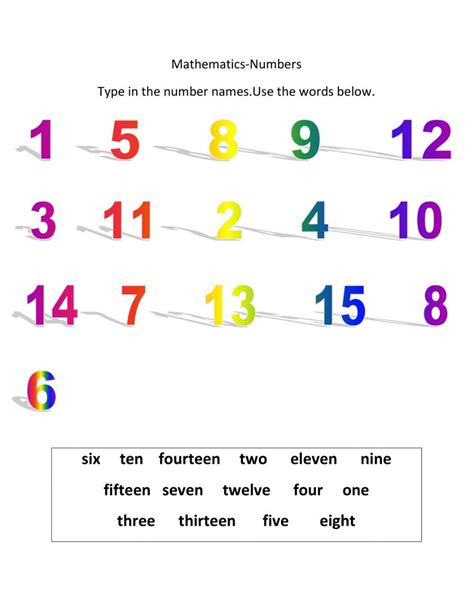 576647 Numbers 1 To 15 Kamini41 Liveworksheets