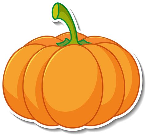 Pumpkin sticker on white background 2861089 Vector Art at Vecteezy