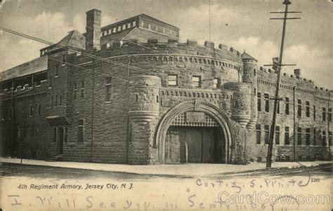 4th Regiment Armory Jersey City, NJ Postcard