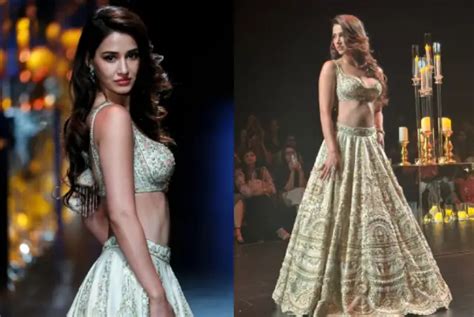 Disha Patani S Bridal Lehenga Choli Look At Lakme Fashion Week