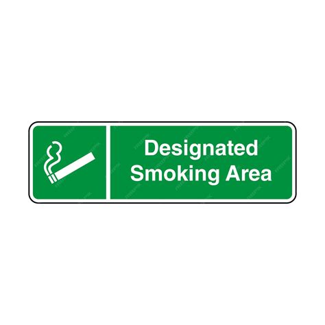 premium vector designated smoking area sign vector template