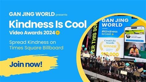 Kindness Is Cool Award Ceremony At Times Square And Call For