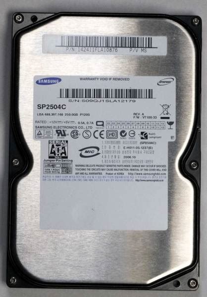 【中古】samsung Sp2504c 250gb7200rpm Sata 【動作品】＃12179の落札情報詳細 ヤフオク落札価格検索 オークフリー