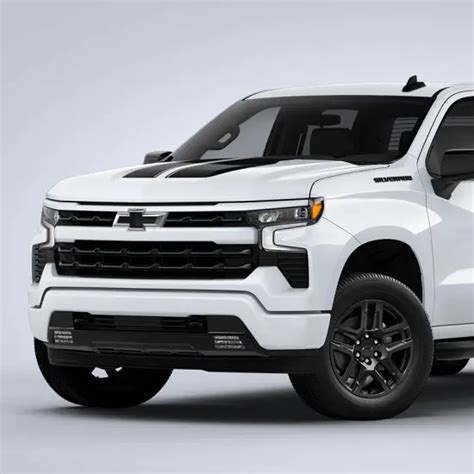 2024 Silverado 1500 Decal Package Rally Stripe Black Hood