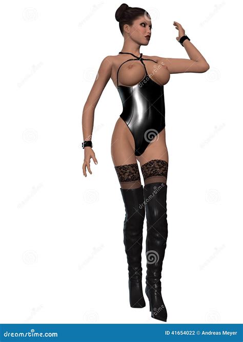 Fetish Woman In Lingerie Stock Illustration Illustration Of Mistress