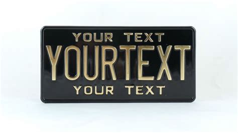 Us Usa License Plate Customizable Number Plate Embossed Custom Etsy