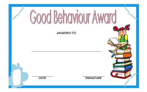 Good Behavior Certificate Free Printable Encouraging Notes For