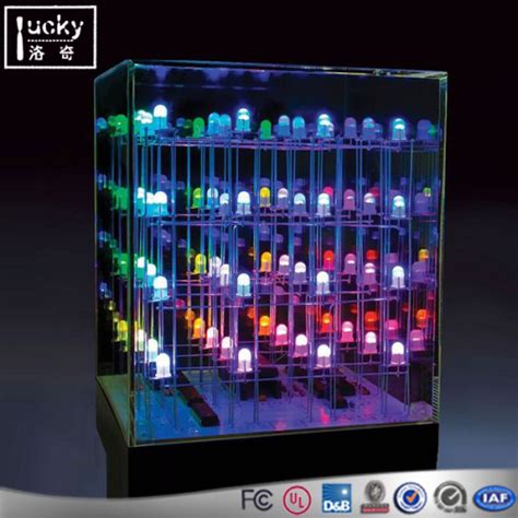 Large Acrylic Colorful Led Light Display Case, Acrylic Led Display Box ...