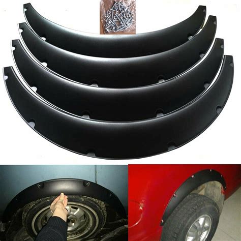 Pcs Mm Universal Flexible Car Fender Flares Extra Wide Body