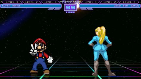 Mugen Nintendo Brawl Mario Vs Samus Aran Zero Suit Youtube