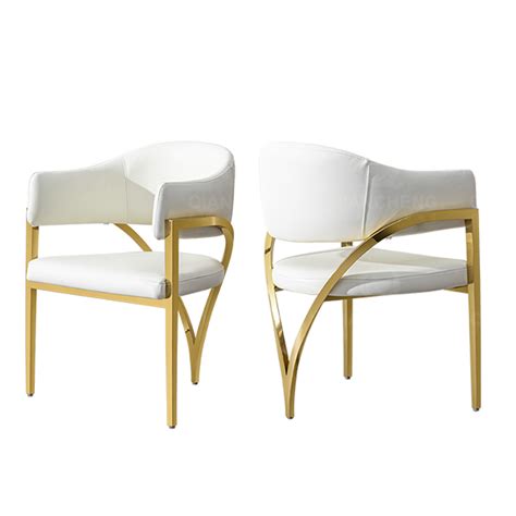 Modern Design Gold Stainless Steel Dining Room Chairs