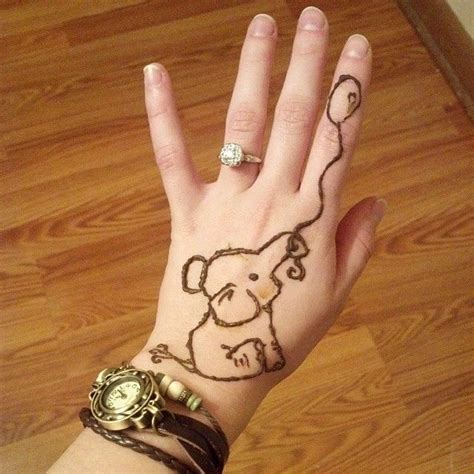 Baby Elephant Henna! | Cute henna tattoos, Henna tattoo designs, Simple ...