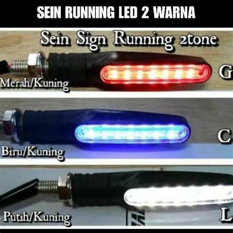 Jual LAMPU SEIN RUNNING LED SEIN BERJALAN 2 WARNA Shopee Indonesia