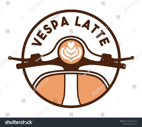 Vespa Latte Cafe Logo Vector Isolated Stock Vector (Royalty Free ...