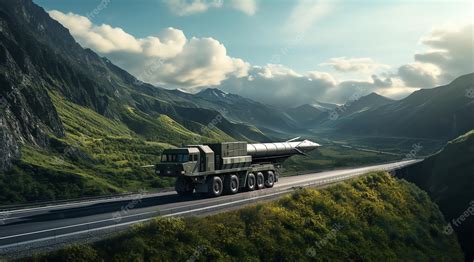 Premium AI Image | Missile truck military