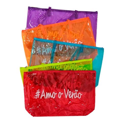 Bolsa Sacola Feminina De Praia Necessaire Amo O Verão Feira da