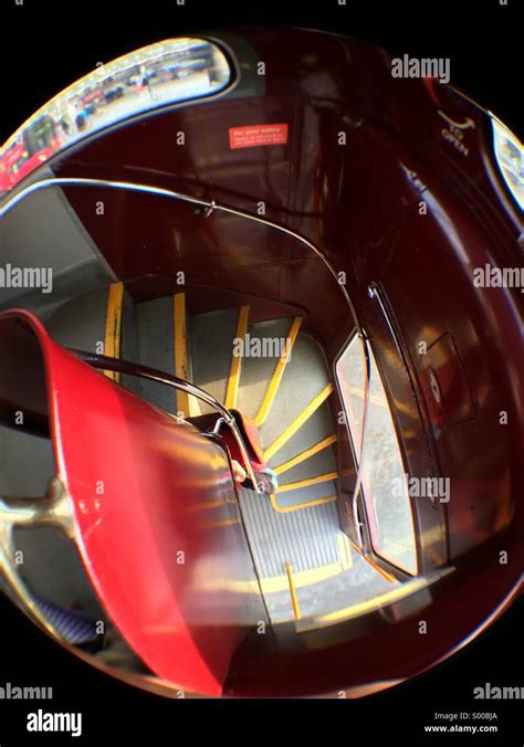 Stairs On An Old London Bus Stock Photo Alamy