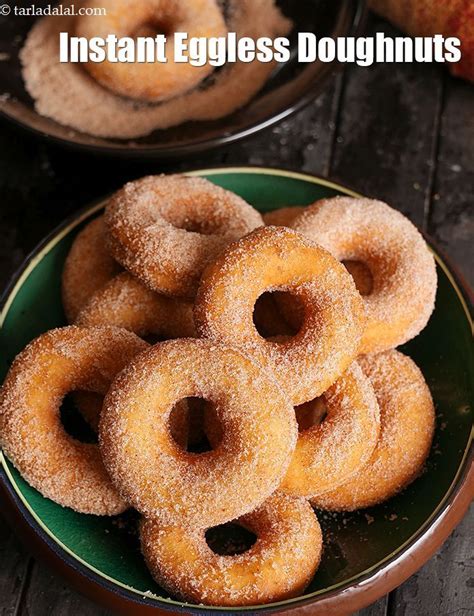 Instant Eggless Doughnuts No Yeast Recipe Recipe Doughnut Recipe Easy Eggless Recipes