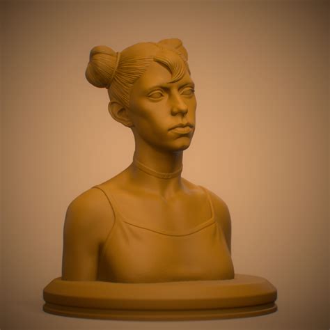 Stl File Girl Bust・3d Printing Template To Download・cults