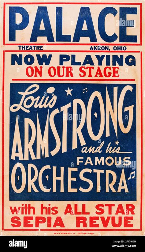 PALACIO Louis Armstrong Satchmo Y Su Famosa Orquesta 1930s Akron