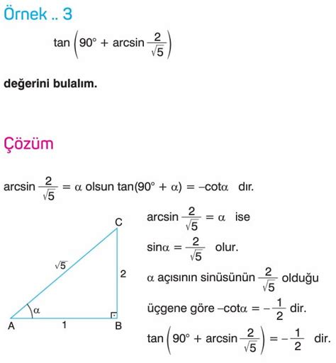 Trigonometrik Fonksiyonlar konu anlatımı test soruları çözümleri 11 Sınıf