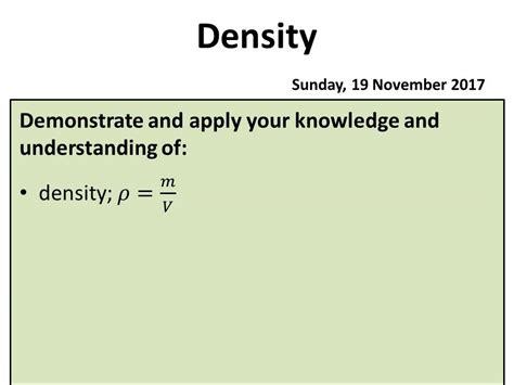 Density A Level Physics Ocr A Teaching Resources