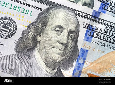 100 dollar bill benjamin franklin hi-res stock photography and images - Alamy