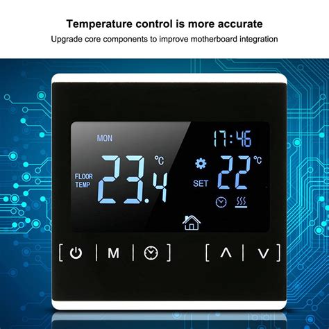 Ruibeauty Smart Lcd Electric Underfloor Heating Thermostat Ac85 240v Programmable