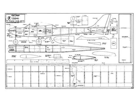 Craftsman Sport Trainer Wingspan Rc Model Airplane Printed Plans