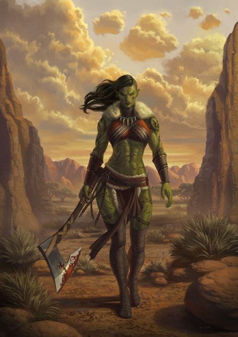 260 Fem Half Orc Ideas In 2021 Character Portraits Female Orc