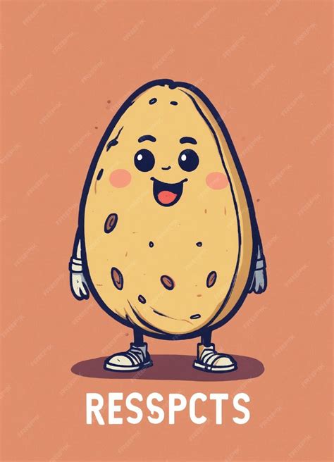 Premium Photo A Simple Abstract Cute Baby Potato On Its Side With