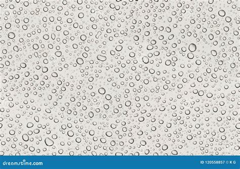 Seamless Texture Of Water Drops On Grey Metal Background Small Stock