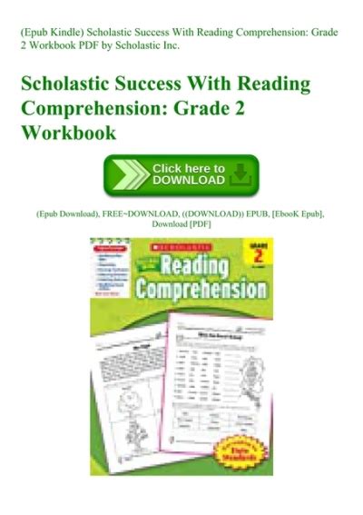 Epub Kindle Scholastic Success With Reading Comprehension Grade 2