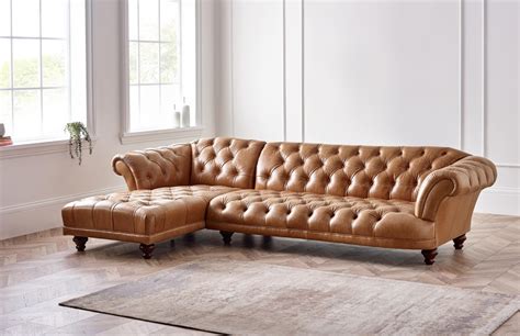 Chesterfield Sectional Sofa Leather Cabinets Matttroy