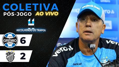 AO VIVO COLETIVA DE RENATO PORTALUPPI PÓS JOGO GRÊMIO X SANTA CRUZ