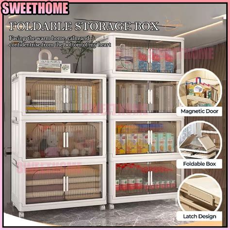 Malay Delivery1 2 3 4 5 Layers Foldable Storage Cabinet 2 Doors